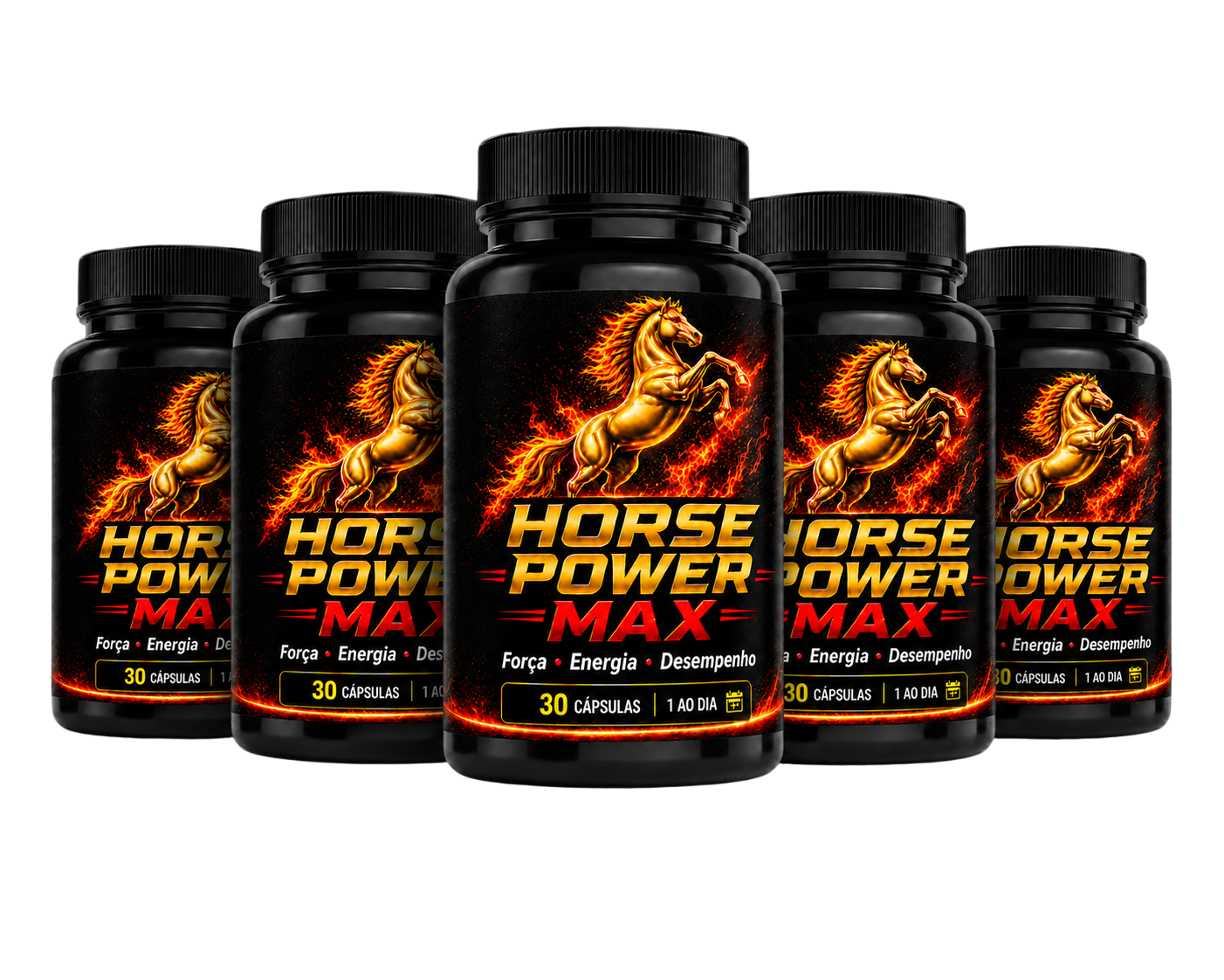 Imagem do plano com 5 frascos Horse Power Max